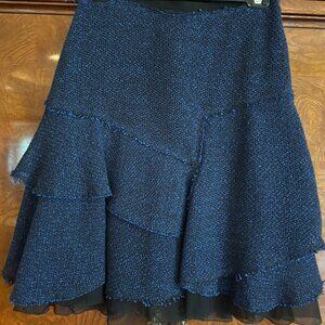 Elie Tahari Blue Flared Skirt